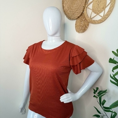 Blusa malha canelada - 44 ao 48