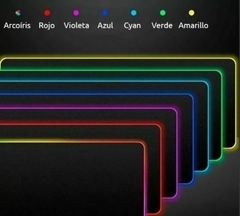 Mouse Pad Gamer 80x30 Cm Rgb Luz Led Usb Retroiluminado Color Negro - comprar online