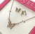 Set aretes y cadena con mariposas