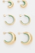 Aretes set detalle verde