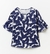 Blusa azul estampada (S)