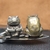 Imagem do Antigo animal egípcio sapo estatuetas bronze paracord contas faca colhedores pi