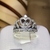 CC-Queen Coroa Anéis para Mulheres, Jóias Banhadas a Ouro Branco, Acessórios - loja online