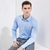 Camisa branca de fibra de bambu dos homens manga longa regular ajuste formal neg - loja online