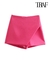 Imagem do Traf moda feminina shorts assimétricos saias vintage cintura alta lateral zípe