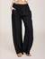 Calça casual de cânhamo feminina, calça solta de algodão, roupa grande na Eu