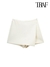 Traf moda feminina shorts pareo estilo assimétrico saias vintage cintura alta z