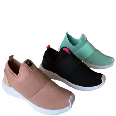 Tênis para Academia Feminino Slip On Meia Calce Fácil Caminhada Esportivo Confortável Leve - Lojão da Alemoa
