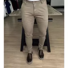calça masculina Socilal alta qualidade / skinny/ preta/ sarja/ diversas cores/ alfaiataria/ bolso faca - Lojão da Alemoa
