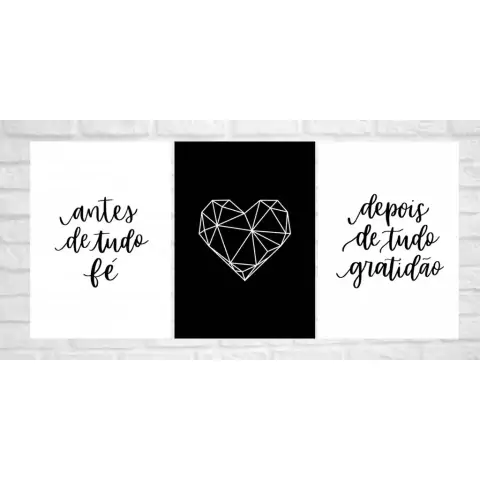 Kit Placas 3 Quadros Decorativos Vários Temas Para Decorar a Casa