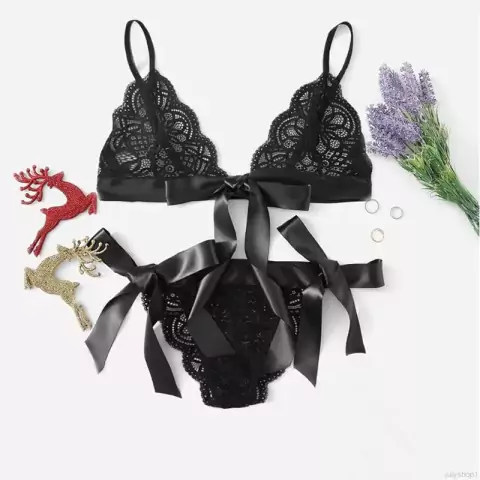 Conjunto De Roupa Íntima De Renda E Sutiã/Tom Exótico/Sexy
