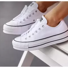Tenis Star Plataforma Branco Feminino Tradicional Casual