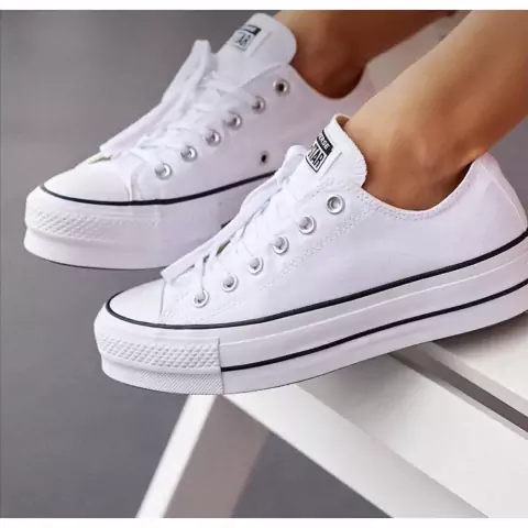 Tenis Star Plataforma Branco Feminino Tradicional Casual