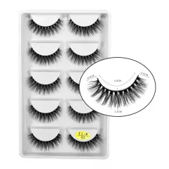 5 Pares De Cílios Postiços Naturais 3d Artificiais De Vison H13 X01 X08 G800 G803 G805 G806
