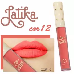 Batom Liquido Matte Latika 4ml Longa Duração, Não Transfere e Não Craquela (ESCOLHA SUA COR) na internet