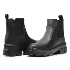Bota Coturno Chelsea Louise Plataforma Tratorada Blogueira Feminina Lançamento - loja online