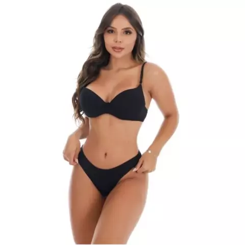 Conjunto Calcinha e Sutia Jade Picon Liso Básico Barato Moda Íntima Lingerie Sexy