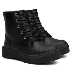 Bota Coturno Feminino Tratorada Blogueira Confortável Promocao - comprar online