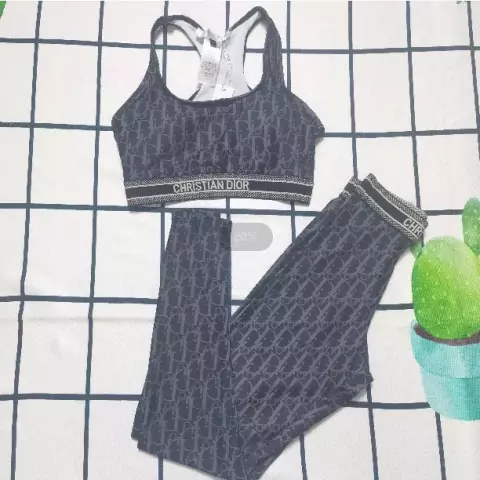 Conjunto De 2 Peças Blusa + Calça Flexível E Confortável Para Esportes/Yoga/Exercícios