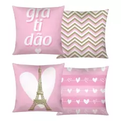 Kit De 4 Capas De Almofada 42cm x 42cm Modern Print De luxo