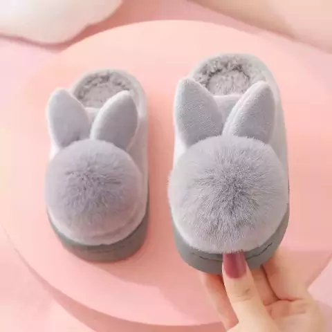 Chinelo nuvem / Pantufa De Coelhinho infantil De Inverno Quente Antiderrapante - confortável