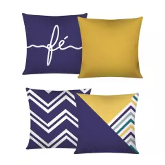 Kit De 4 Capas De Almofada 42cm x 42cm Modern Print De luxo - comprar online