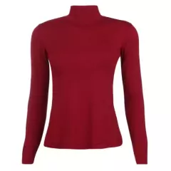 Blusa Feminina Cacharrel Gola Alta Manga Longa - Lojão da Alemoa