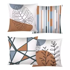Kit De 4 Capas De Almofada 42cm x 42cm Modern Print De luxo - loja online