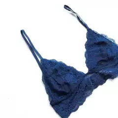 Top Cropped Rendado Sem Bojo Feminino Sutiã Lingerie Renda