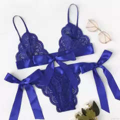 Conjunto De Roupa Íntima De Renda E Sutiã/Tom Exótico/Sexy
