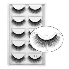 5 Pares De Cílios Postiços Naturais 3d Artificiais De Vison H13 X01 X08 G800 G803 G805 G806 na internet