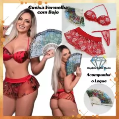 Fantasia Sexy Erótica Feminina Moda Intima Sexy Shop Com Bojo e Mini Fantasia Sem Bojo - Lojão da Alemoa