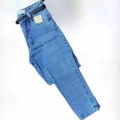 Calça Jeans Mom Com Cinto Feminina Cintura Alta - loja online
