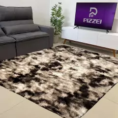 Tapete Peludo Pelo Alto Luxo Felpudo Promocional 2x1,5 - loja online
