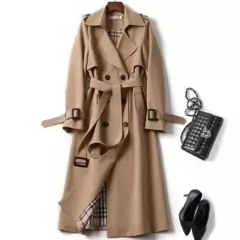Imagem do Jaqueta Primavera Outono Manga Comprida double breasted Elegante trench coat ladies casual