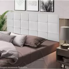 Cabeceira Painel Estofada Casal 140 cm Dobrável Cama box Padrão Calipha Cores