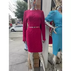 Conjunto Trança Tricot Grosso Feminina Saia + Blusa Cropped Manga Longa - Lojão da Alemoa