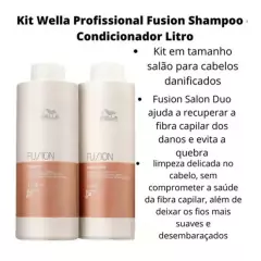 Shampoo e Condicionador Fusion Wella Professionals 1Lt Cada - Lojão da Alemoa