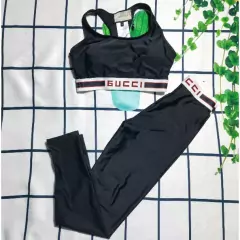 Conjunto De 2 Peças Blusa + Calça Flexível E Confortável Para Esportes/Yoga/Exercícios - Lojão da Alemoa
