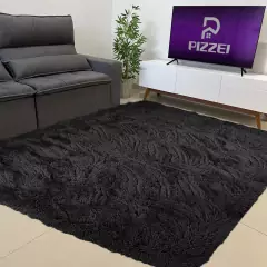 Tapete Peludo Pelo Alto Luxo Felpudo Promocional 2x1,5 - comprar online