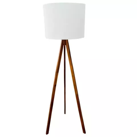 Abajur De Chão Tripé 1,50 Cm Varias Cores Completo Com Cúpula E Fiação Luminária De Piso Para Sala, Quarto, Escritório