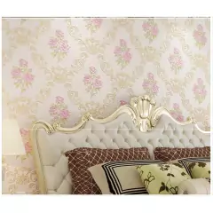 Papel De Parede Importado Alto Relevo Floral Rosa Bege 10mx53cm Texturizado Quarto Sala Interno Alta Qualidade na internet