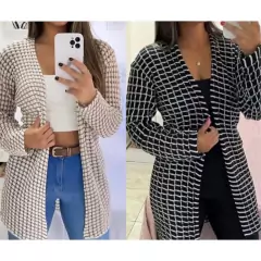 Casaquinho Feminino Cardigan Kit Com 2 unidades Casaco Kimono Tricot - Lojão da Alemoa