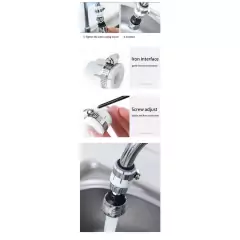 Imagem do Bico para Torneira Extensor Flexível De Pia Adaptador Chuveirinho 360º Chuveirinho Economiza Agua