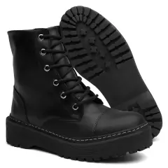 Bota Coturno Feminino Tratorada Blogueira Confortável Promocao na internet