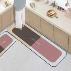 Tapete de cozinha super absorvente antiderrapante tapete de cozinha de secagem rápida tapete de chão do banheiro entrada capacho tapete de pele nappa na internet
