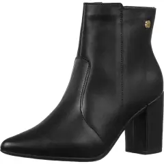 Bota feminina Gigil bico fino salto alto com zíper - comprar online