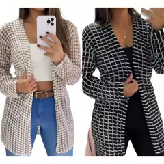 Casaquinho Feminino Cardigan Kit Com 2 unidades Casaco Kimono Tricot
