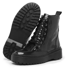 Bota de cano curto Coturno Tratorado Blogueiras Feminino Confortavel - Lojão da Alemoa