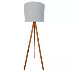Abajur De Chão Tripé 1,50 Cm Varias Cores Completo Com Cúpula E Fiação Luminária De Piso Para Sala, Quarto, Escritório